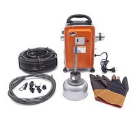 POTYYH Macchina elettrica per la pulizia dei tubi, 750 W, con rullo e 2 molle, 400 giri/min, per tubazioni Ø20-150 mm, pulitore per scarico per casa, ristorante e fabbrica