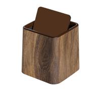 Poubelle de Bureau Compacte - avec Couvercle | Mini Corbeille à Papier Rétro en Bois d'Imitation | Petite Poubelle Économiseur d'Espace pour Bureau, Chambre d'Enfant, Cuisine, Chambre d'Entudiante