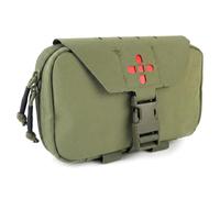 Pouch Primo Soccorso Removibile, Organizer Outdoor Vuoto con Pannello Rosso