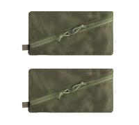 Pouch Tattica Mini, 2 Pezzi Borsa EDC Pieghevole in Rete con Cerniera e Passante in Fettuccia, Portafoglio Tattico per Auricolare, Chiavi, Piccolo Oggetti