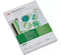 Pouches per plastificatrici GBC 3200723 - 140302 Formato utile 216x303 mm - Formato a4 - Spessore 125 micron per lato - Colore trasparente - Conf 100 - 3200723