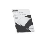 Ibico Basics Pouch per la Plastificazione a caldo, Formato A4, Spessore Standard, Elevata protezione dei documenti e Durabilità, Confezione da 100, Finitura Lucida, Trasparente, 627313