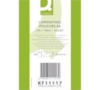 Pouches per plastificatrici Q-Connect 111x154 mm lucide A6 conf. 100 pz 125 micron - KF11117