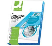 Pouches per plastificatrici Q-Connect 216x303 mm lucide A4 conf. 100 pz 175 micron - KF11342