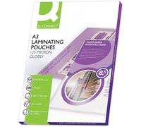 Pouches per plastificatrici Q-Connect 2x125 µm finitura lucida A3 Conf. 100 pezz