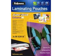 Pouches Enhance80 - Superquick - A4 - 2x80 micron - Fellowes - scatola 100 pezzi Quantita min. 1
