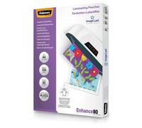 FELLOWES - FOGLI PER PLASTIFICATRIICE - 100 FOGLI - 80 MICRONS - A4