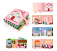 Poudya Quiet Book a partire da 1 anno, Montessori Silenzioso libro con, abilità motorie e colori per imparare le abilità motorie e i colori, libro silenzioso per viaggi e casa, giocattolo regalo a