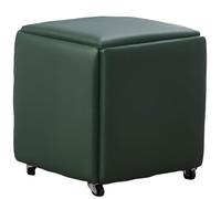 Pouf 5 in 1 a forma di cubo, impilabile, con ruote, per uso in più stanze come poggiapiedi e sedute