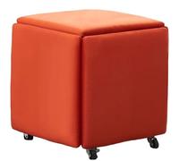 Pouf 5 in 1 con ruote, salvaspazio, multifunzionale, per camera da letto e soggiorno