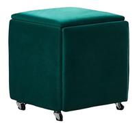 Pouf 5 in 1 con ruote, salvaspazio, multifunzionale, per camera da letto e soggiorno