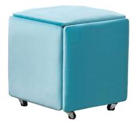 Pouf 5 in 1 con ruote, salvaspazio, multifunzionale, per camera da letto e soggiorno