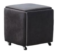 Pouf 5 in 1 con ruote, salvaspazio, multifunzionale, per camera da letto e soggiorno