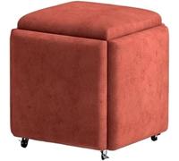 Pouf 5 in 1 impilabile con ruote girevoli, cubo creativo per soggiorno e camera da letto, sgabello da divano (45 cm), seduta versatile e decorazione elegante