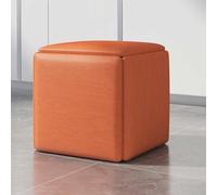 Pouf 5 in 1 impilabile con ruote girevoli, sgabello cubo mobile e poggiapiedi, poltrona versatile per soggiorno e camera da letto, in pelle sintetica, 35 x 35 cm