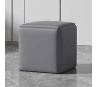 Pouf a forma di cubo, impilabile, in ecopelle, con ruote girevoli, per soggiorno e sala da pranzo