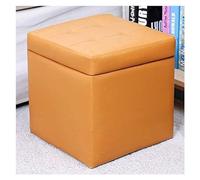Pouf a forma di cubo, in ecopelle, con cerniera superiore organizer