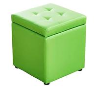Pouf a forma di cubo, in finta pelle, con cerniera superiore, organizer da 30 x 30 x 35 cm