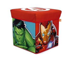 Pouf Avengers contenitore portagiochi in tessuto con seduta