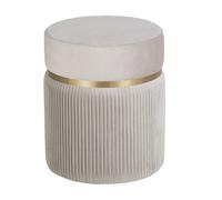 Pouf beige e dorato