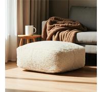 Pouf berbero in lana fatto a mano Beni Ourain: cuscino da pavimento boho maro...