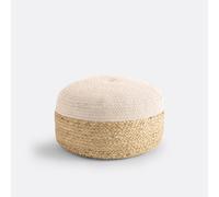 Pouf bicolore iuta Popayan Beige TU