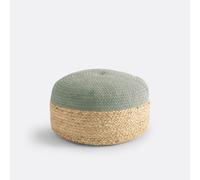 Pouf bicolore iuta Popayan Verde TU