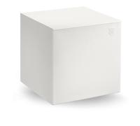 Pouf Blok in polietilene per interno ed Esterno Dimensioni 45x45xh 45 cm dalle molteplici funzionalità colore Bianco Perla bianco