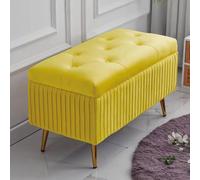 Pouf Cassapanca Panca Contenitore Velluto Rettangolare Morbido Capiente Divano