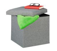 Pouf con contenitore Sgabello portaoggetti Puff imbottito 40 L 2,1 kg