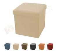 Pouf Contenitore Cassapanca Pouff Pieghevole Cubo Poggiapiedi Divano in Tessuto