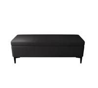 Pouf contenitore con piano ribaltabile base moderna in metallo panca imbottita rettangolare panca portascarpe multifunzionale per soggiorno camera da letto negozio (150×40×43 cm/nero)