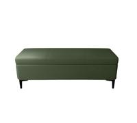 Pouf contenitore con piano ribaltabile base moderna in metallo panca imbottita rettangolare panca portascarpe multifunzionale per soggiorno camera da letto negozio (100×40×43 cm/verde scuro)