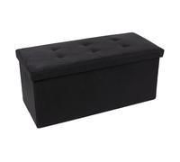 Pouf Contenitore Doppio in Tessuto o Velluto - Cassapanca 76x34x34h cm