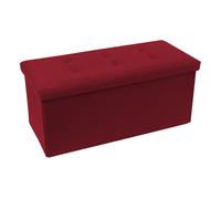 Pouf Contenitore Doppio in Tessuto o Velluto - Cassapanca 76x34x34h cm