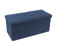 Pouf Contenitore Doppio in Tessuto o Velluto - Cassapanca 76x34x34h cm