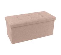 Pouf Contenitore Doppio in Tessuto o Velluto - Cassapanca 76x34x34h cm