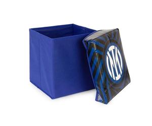 POUF CONTENITORE ECOPELLE 31x31x33cm official HERMET FC INTER