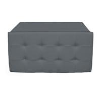 POUF CONTENITORE ECOPELLE PANCA BAULE IMBOTTITO TRAPUNTATO GRIGIO
