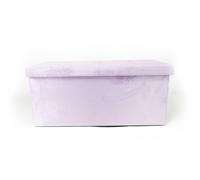 Pouf Contenitore Imbottito Salvaspazio Portaoggetti Mod Double Velvet Rosa Antic