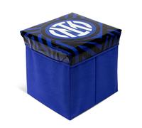 Pouf Contenitore Inter Panca Baule Poggiapiedi 31x31x32cm Arredo Calcio 6741