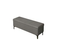 Pouf Contenitore Materiale In Materiale In Pelle Sgabello Poggiapiedi | Portata 400 Kg Per Camera Da Letto E Ingresso Gambe Per Sgabello In Metallo(Light Gray,L100xW30xH50cm)