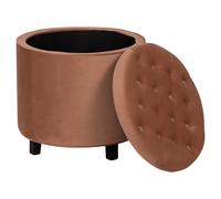 Pouf contenitore multiuso, cammello, Sibilla
