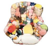 Pouf Contenitore per Animali di Peluche, in PVC Trasparente Impermeabile con Cerniera, Imbottito per Bambini, Poltrona per Bambini Piccoli, per organizzare Le stanze dei, Borse portaoggetti