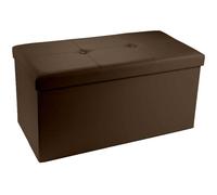 POUF CONTENITORE POGGIAPIEDI BAULE PANCA CASSAPANCA PVC ECOPELLE MARRONE 8040