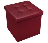 Pouf Contenitore Quadrato in Ecopelle - Design Elegante, Funzionale, Salvaspazio
