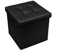 Pouf Contenitore Quadrato in Ecopelle - Design Elegante, Funzionale, Salvaspazio