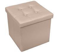 Pouf Contenitore Quadrato in Ecopelle - Design Elegante, Funzionale, Salvaspazio