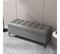 Pouf Contenitore Rettangolare, Panca Moderna Con Contenitore, Panca Multifunzione, Panca Da Letto Per Camera Da Letto, Panchina Per Ingresso, Per Camera Da Letto, Soggiorno(Dark gray,60x40x43cm)