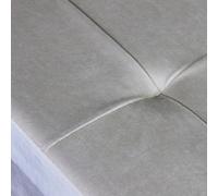 Pouf contenitore rettangolare velluto beige dimensioni 76x38x38 cm arredo salotto design elegante e funzionale